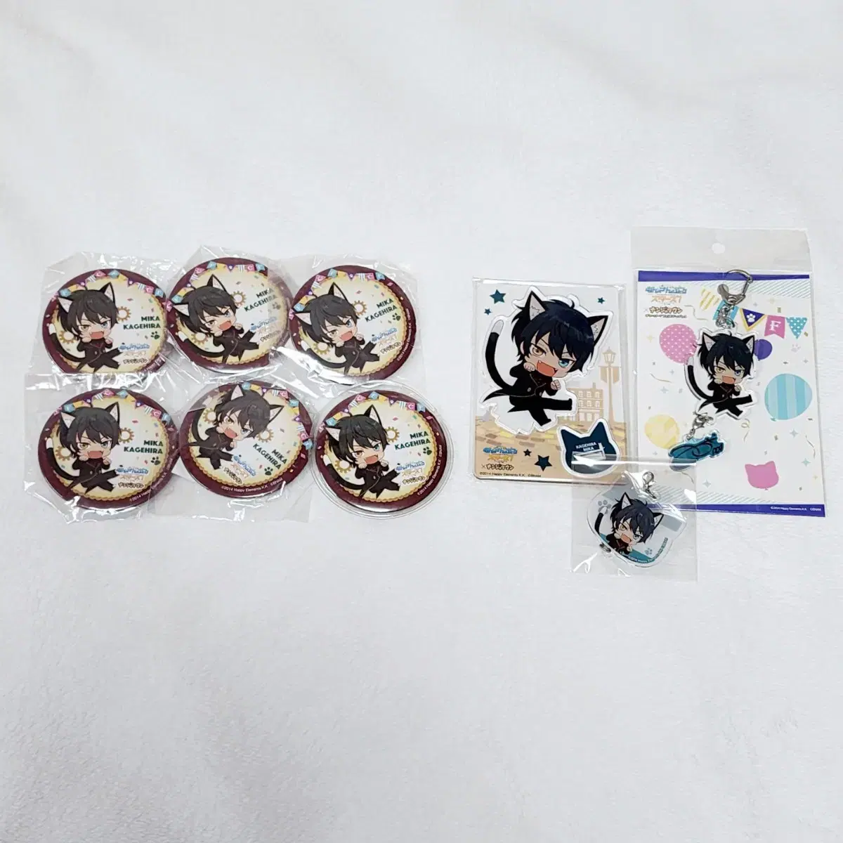 Anstar Kagehira Mika Nanjatown acrylic stand keyring Badge Set