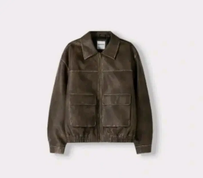 Bershka Leather Effect Jacket in Brown