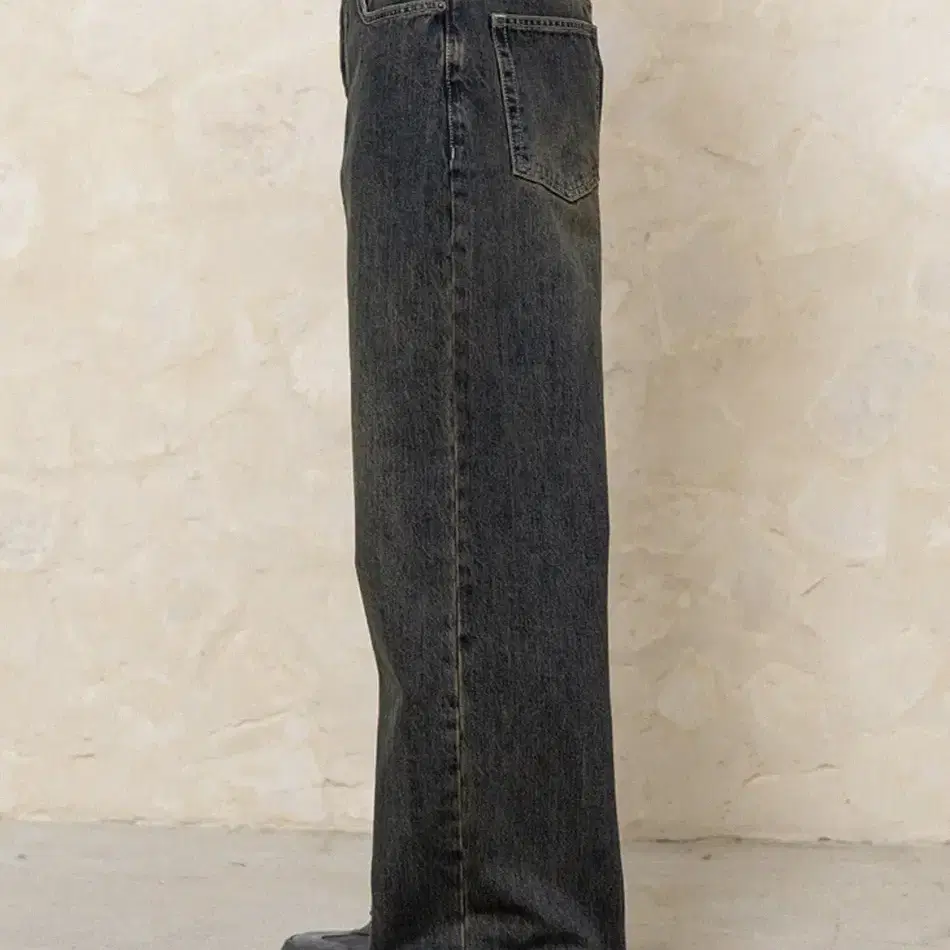 비긴202 세미와이드 DenimPants Vintage Deep blue