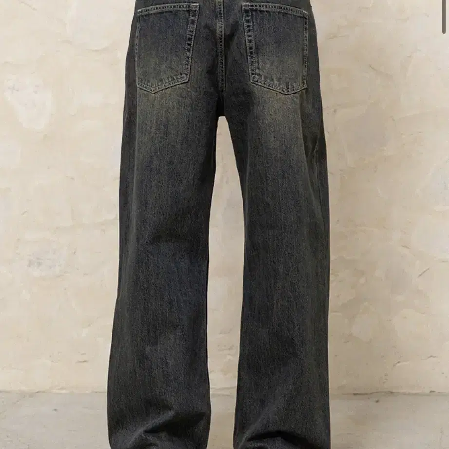 비긴202 세미와이드 DenimPants Vintage Deep blue