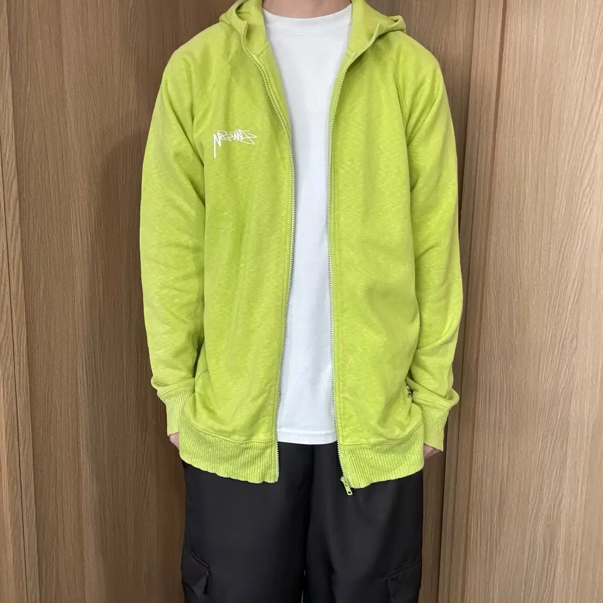 Wan Won Shop Stussy 00s Logo Overfit Hoodie Zip Up XL