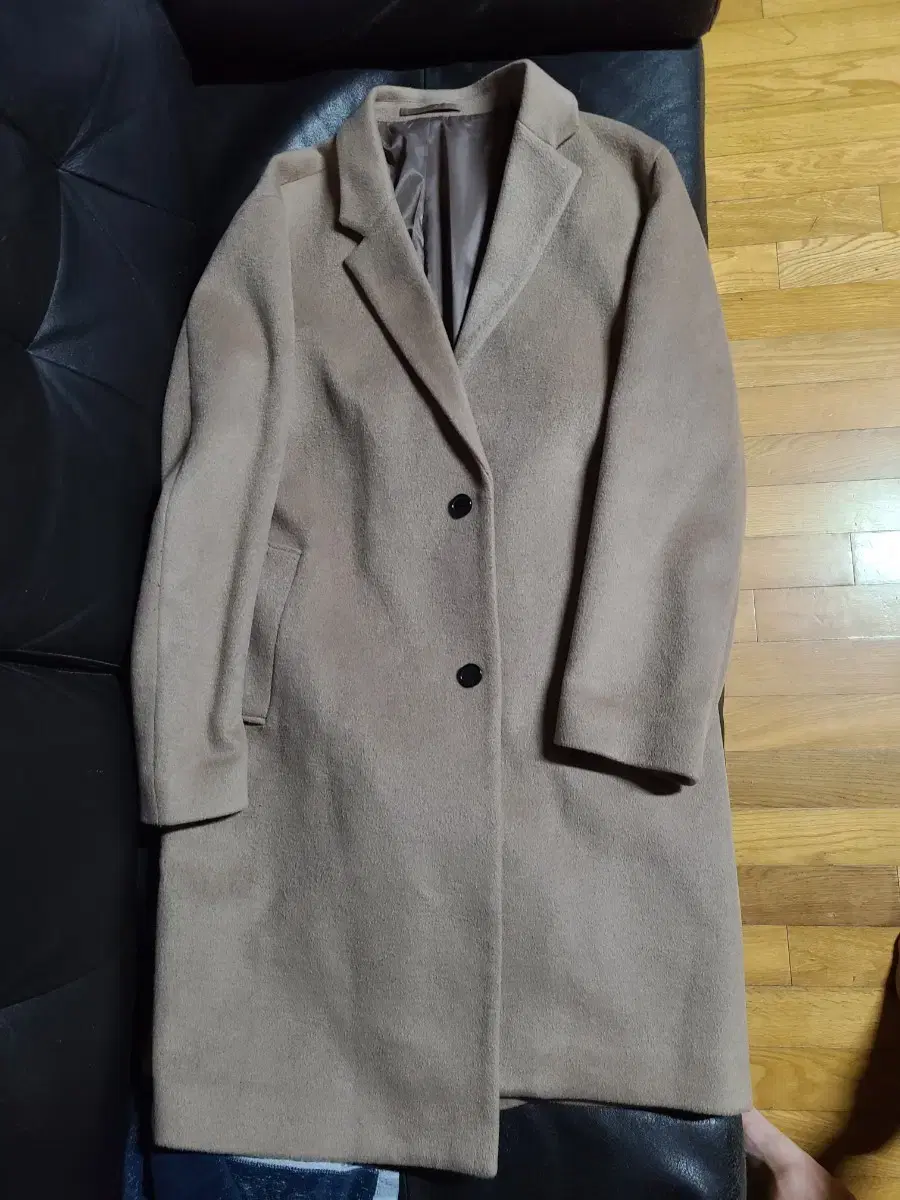 Giordano Wool Sangled Coat in Washed Khaki XL