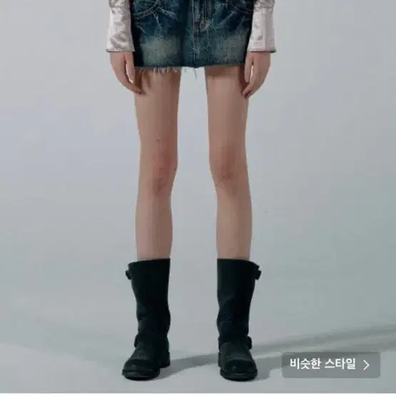 스컬프터 Vintage Micro Denim Skirt Brow m