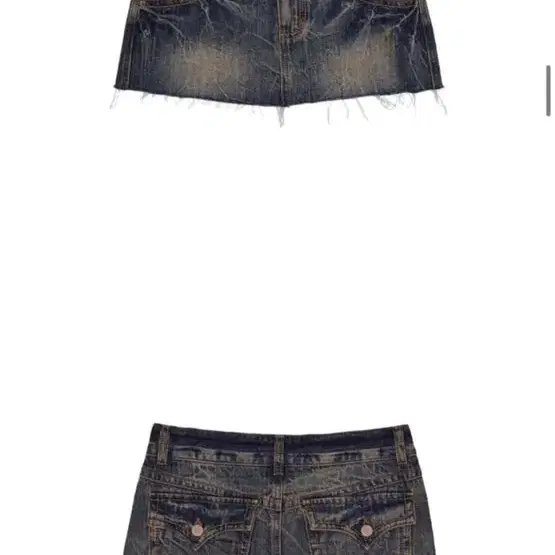 스컬프터 Vintage Micro Denim Skirt Brow m