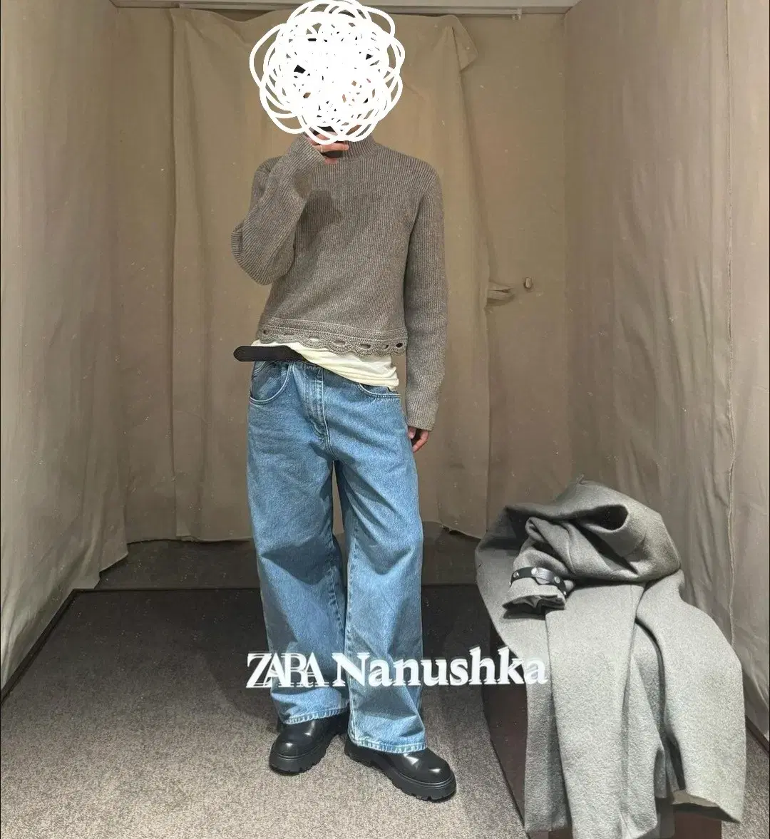 Zara x nanishka 자라 나누시카 남자 크롭니트