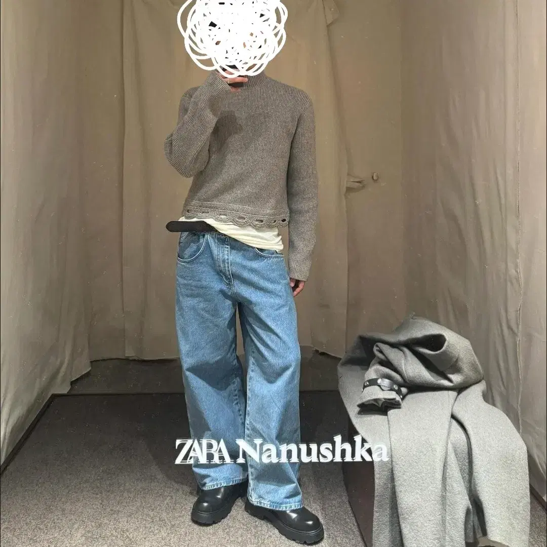 Zara x nanishka 자라 나누시카 남자 크롭니트