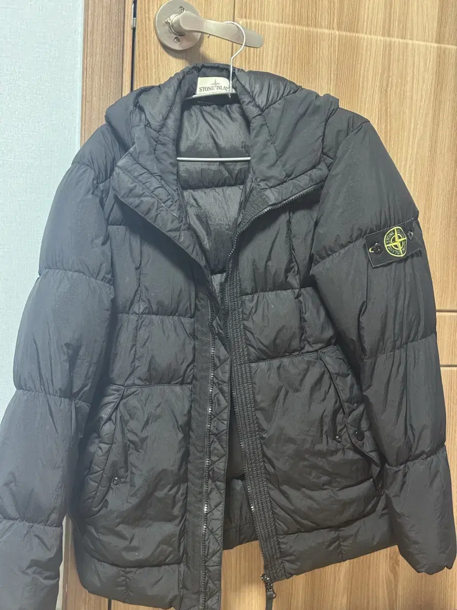 Stone Island Crinklapse Padded S Black