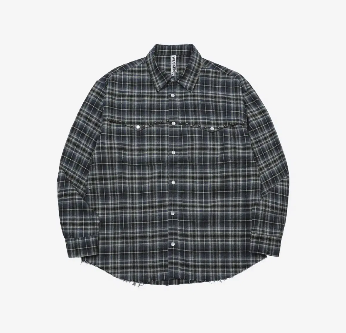 [2] WESKEN Western Rivet Check Shirt Bloo