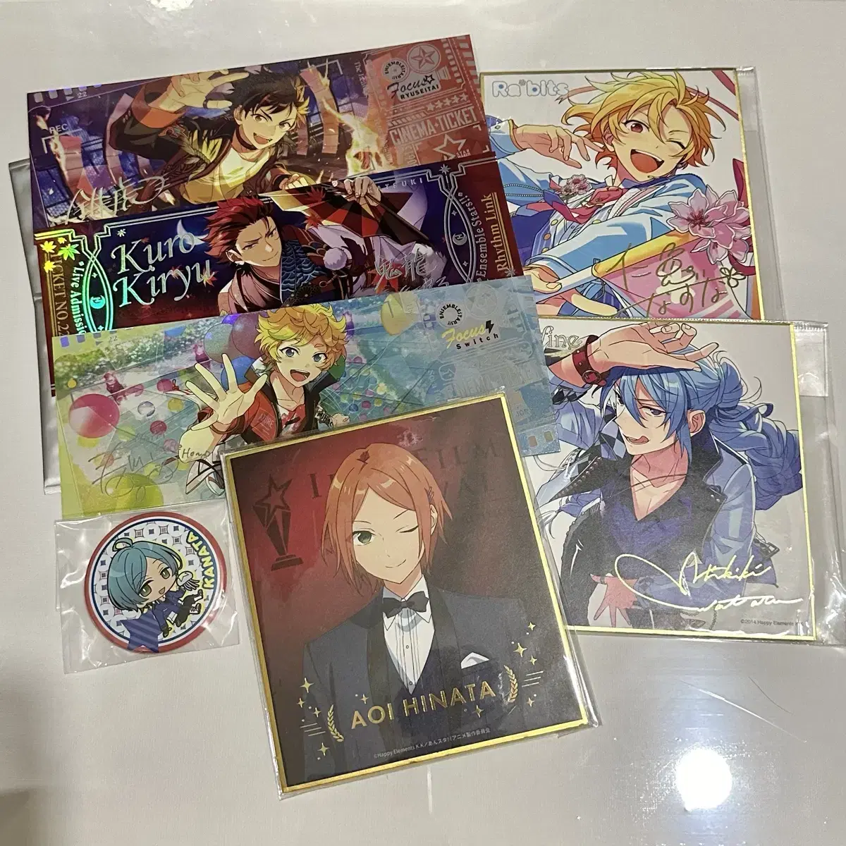 Anstar Ticket Colored Paper Badge Wataru Nayeon hinata Tetora Kuro Kanata