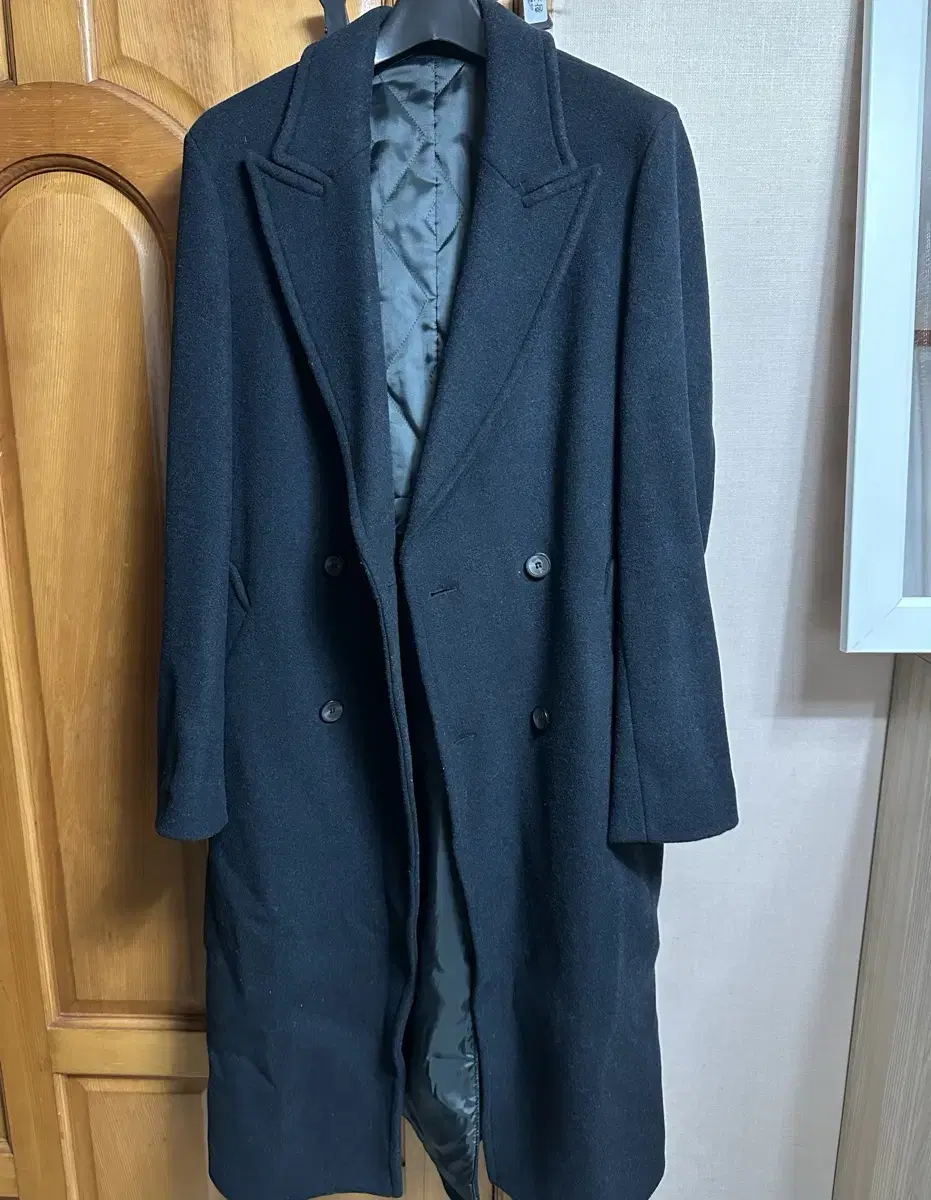 Men's Long Coat Black Navy