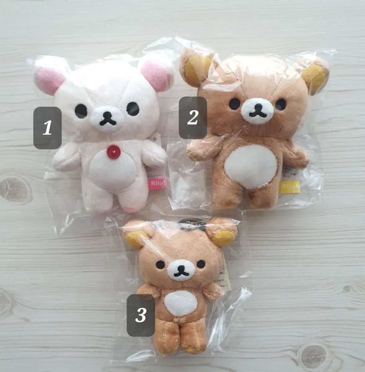 Korirakkuma Korirakkuma Default mascot doll Sister keyring Keychain military number line