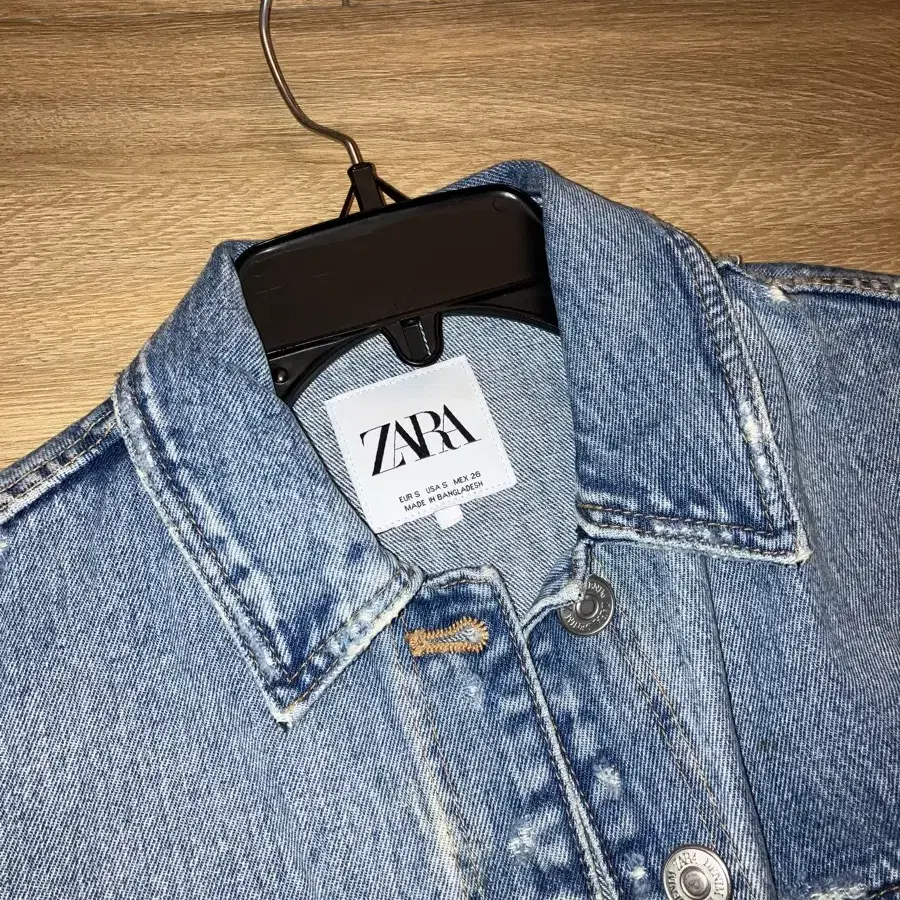 자라 zara 크롭 청자켓