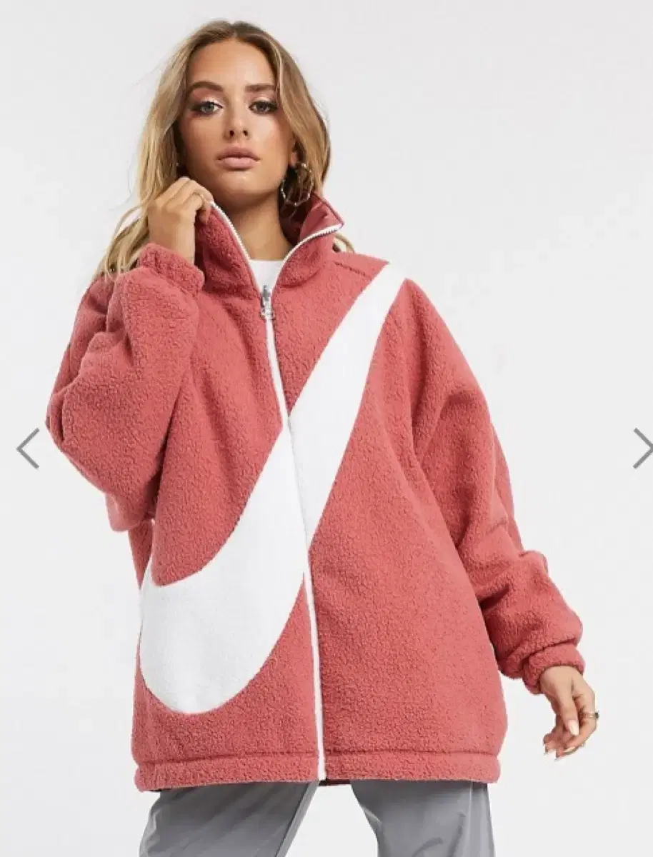 Nike Big Swoosh Pull-Up Jacket Reversible Pink L (0 shots)