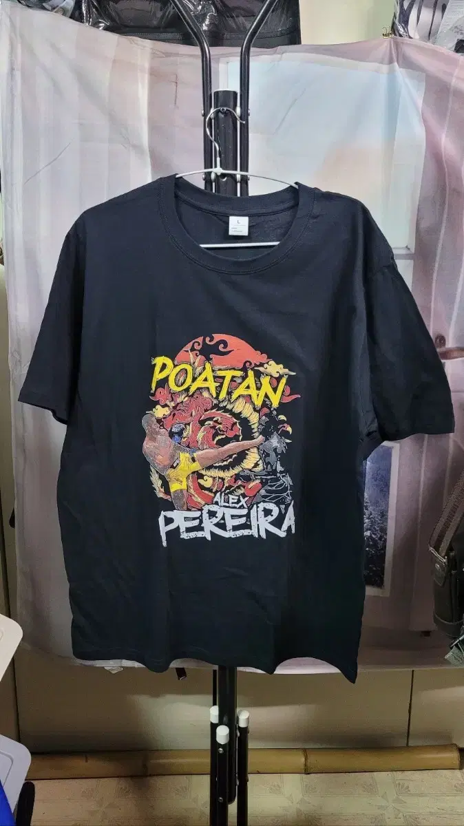 New)POATAN ALEX PEREIRA Cotton short sleeve T-shirt Lblack