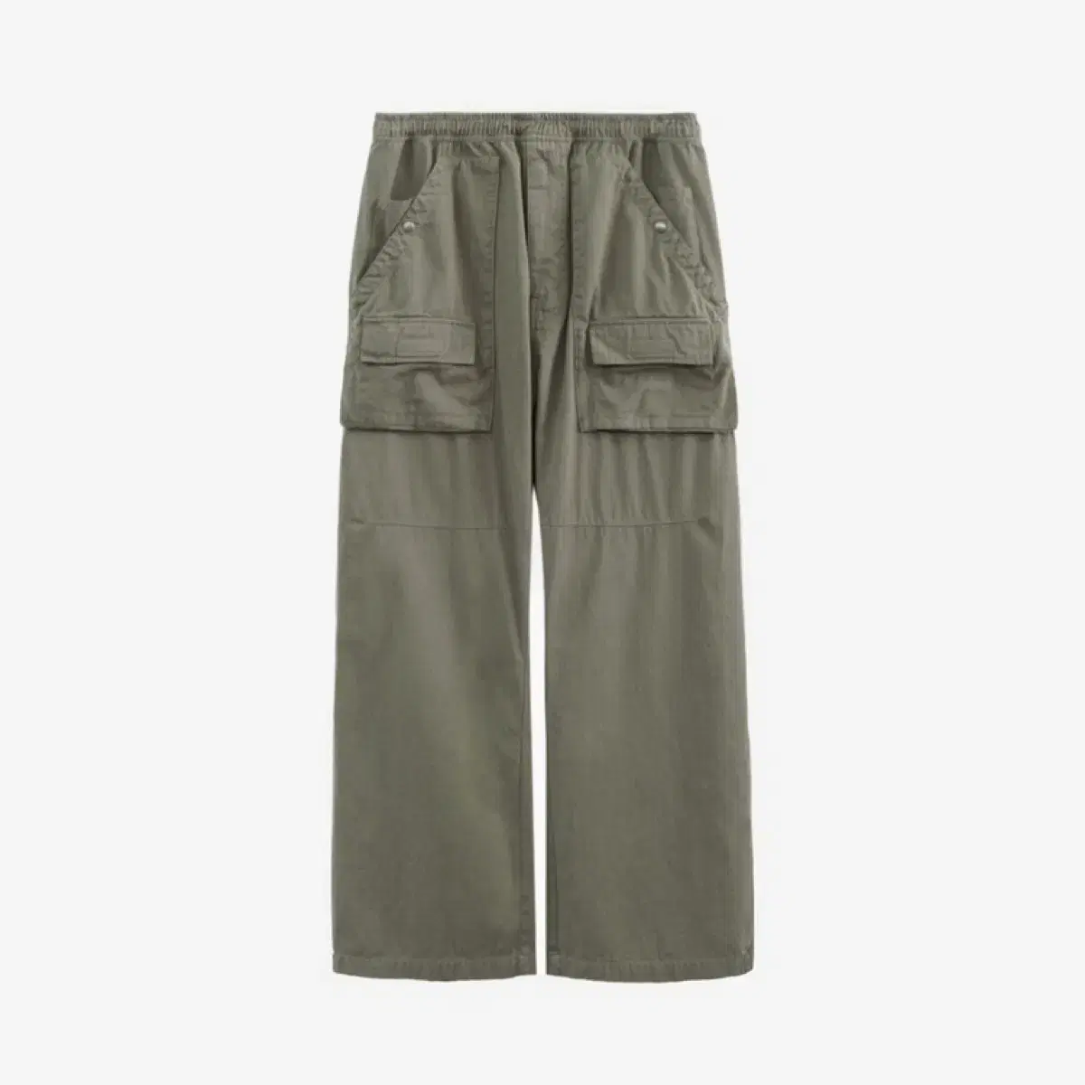 (2)Polyester front cargo pajama pants khaki beige