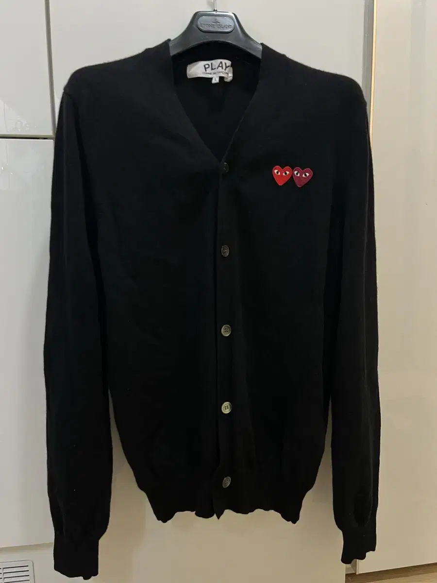 22FW Comme des Garçons Song Double Patch Cardigan L