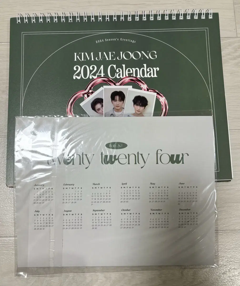 Jaejoong Kim 2024 seasons greetings Desk calendar, poster calendar, proof photo