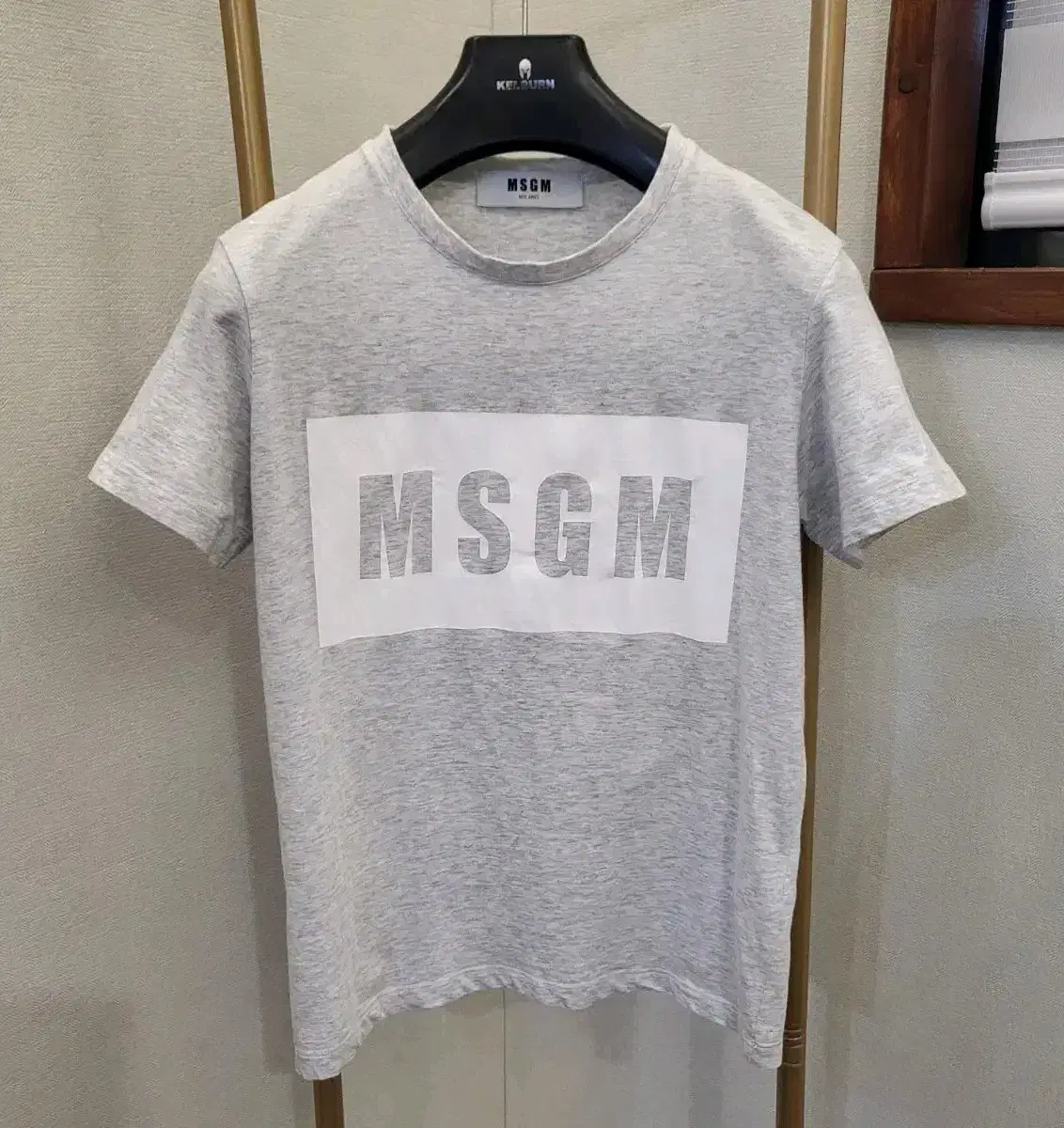 MSGM 로고 반팔티