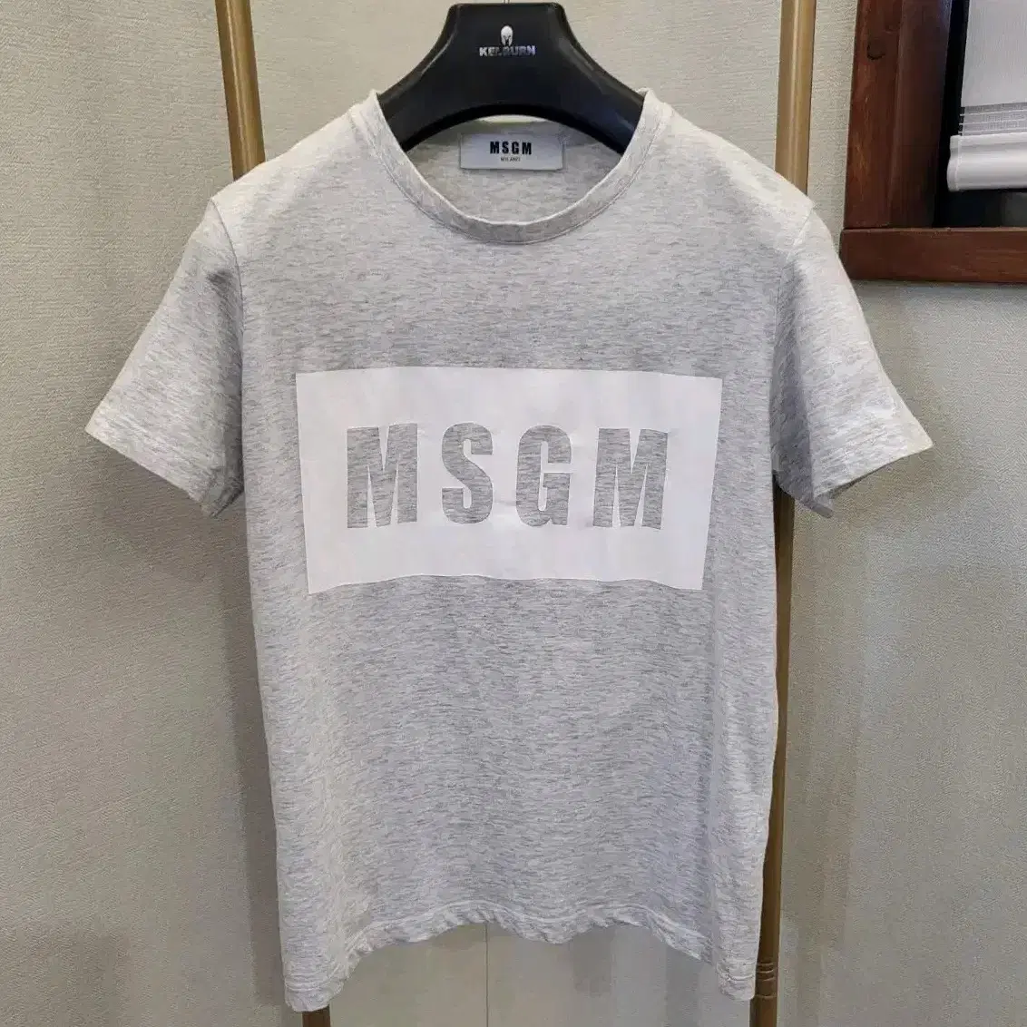 MSGM 로고 반팔티