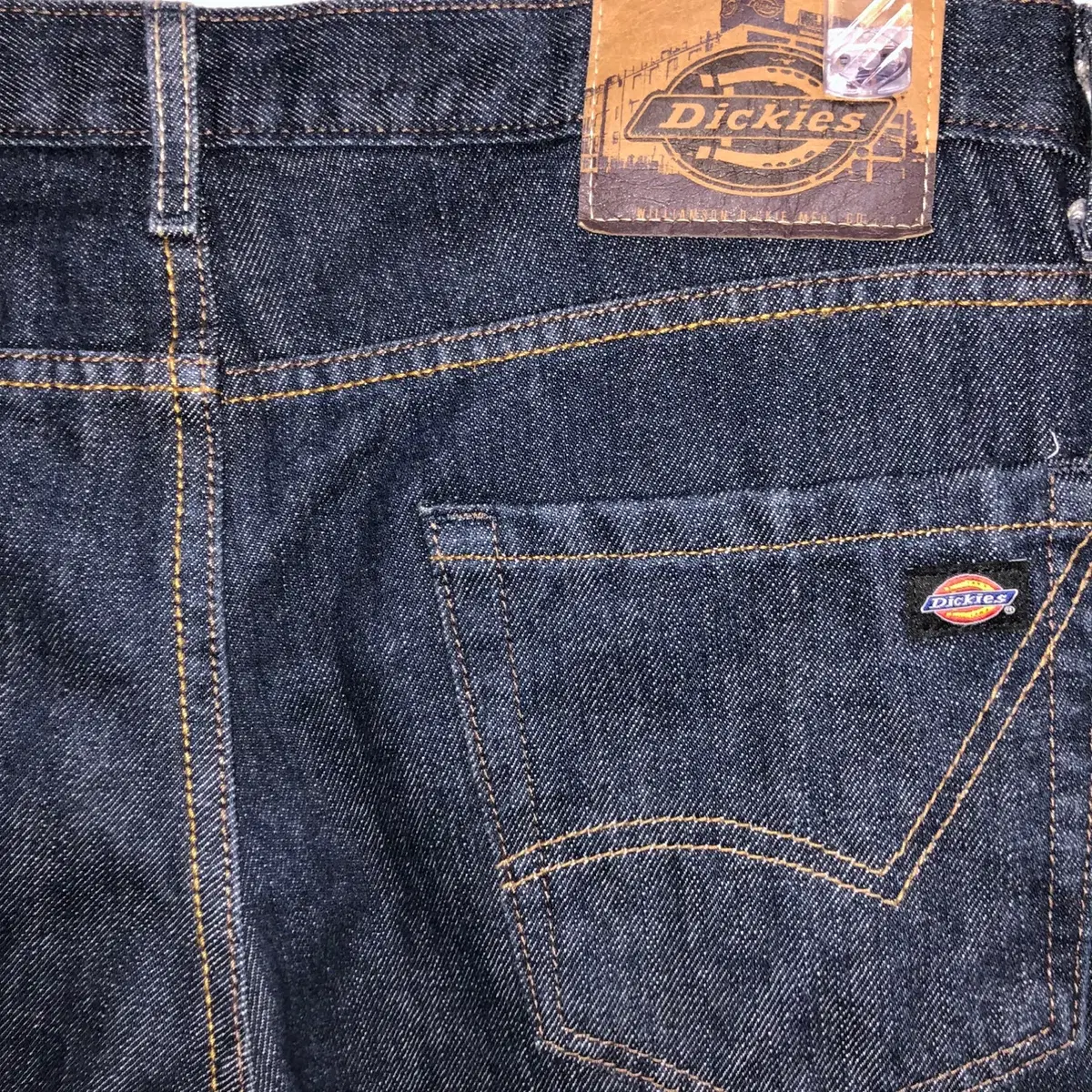 Dickies Slim Fit Denim Pants (34/32, Slim Fit)