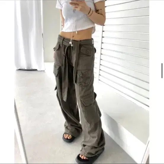 나의나인 로우라이즈 카고 팬츠 cargo pants m