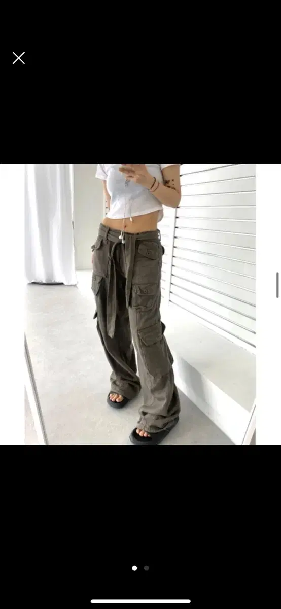 나의나인 로우라이즈 카고 팬츠 cargo pants m