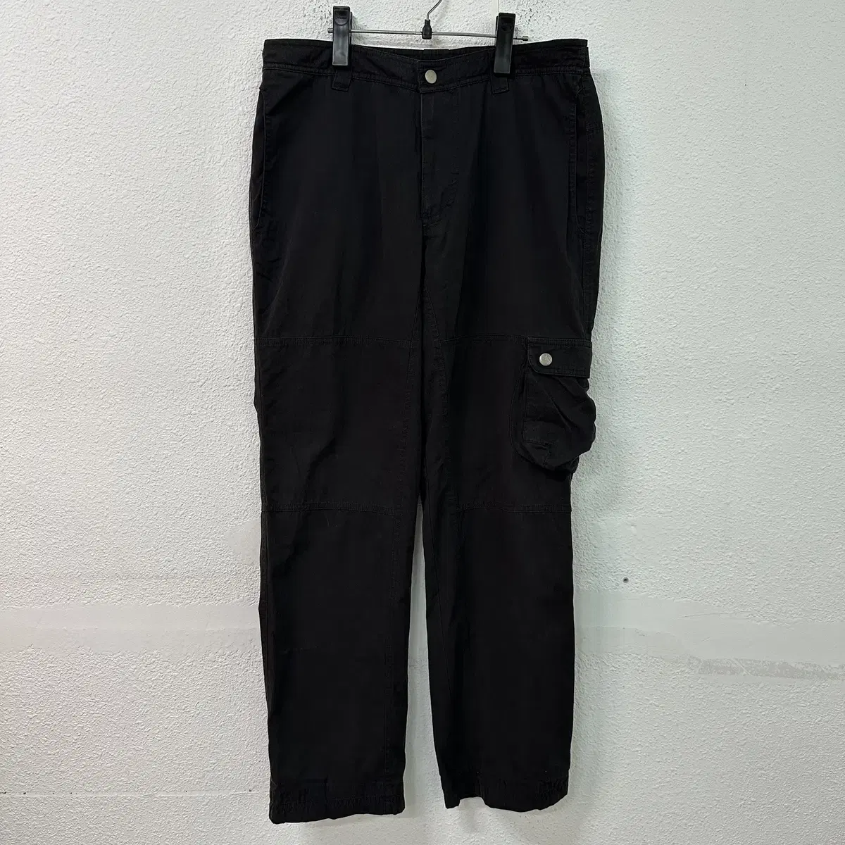 [L] Adidas Old School Vintage Pocket Cargo Pants Black Chino Pants 0805