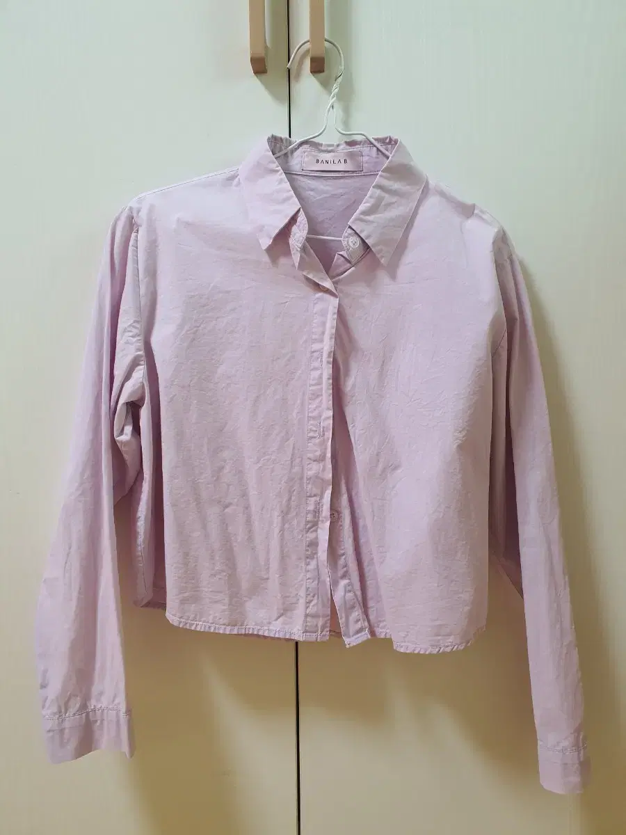 Women's Cropped Mauve Pastel Long Sleeve Shirt