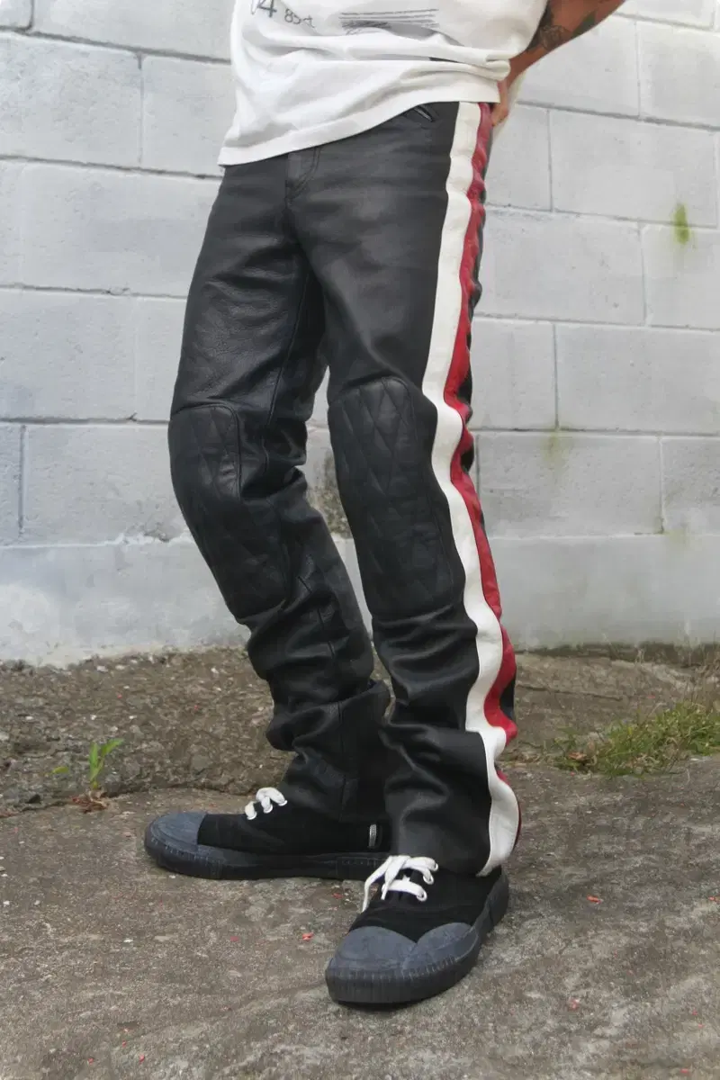 USA Vintage Cow Leather Racing Pants