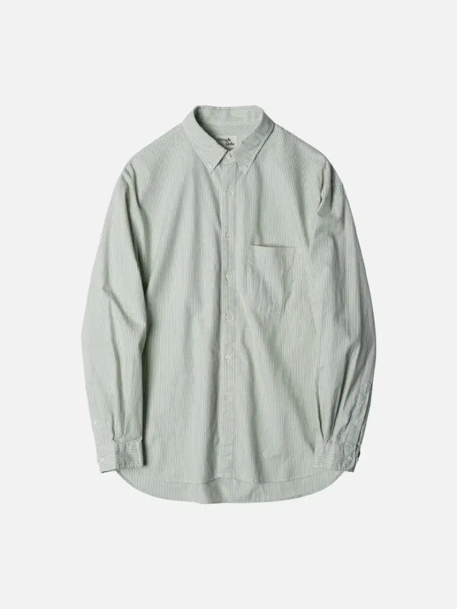 [2]Roughside Shirring Shirt Green Stripe