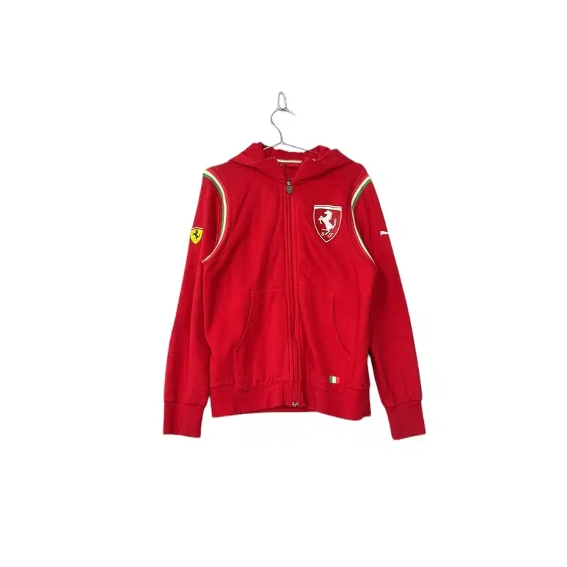 [Puma] Ferrari Logo Red Hoodie Zip Up M