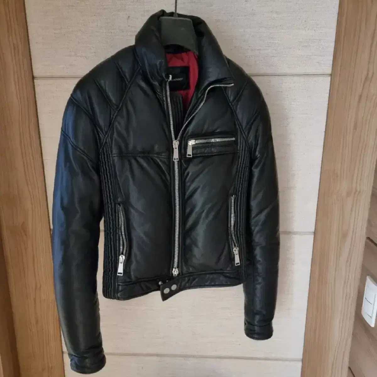 Disqualified2 Moto Biker Leather Padded Leather Jacket (Cropped)