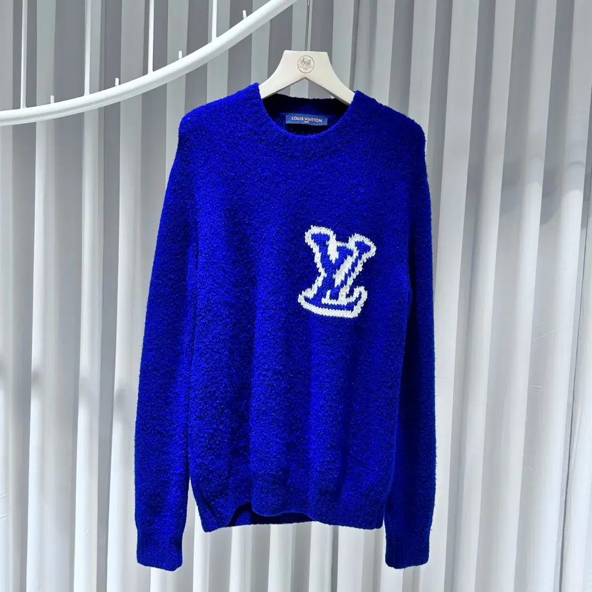 Lew Intarsia Knit Navy / L