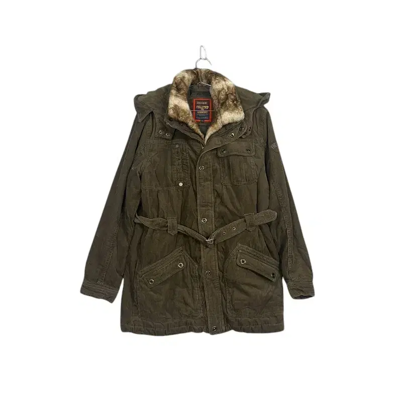 [Vintage] Corduroy Khaki Belted Field Jacket M