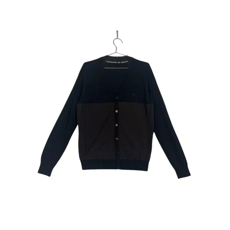 [Armani Jins] Black wool cardigan XL for Men