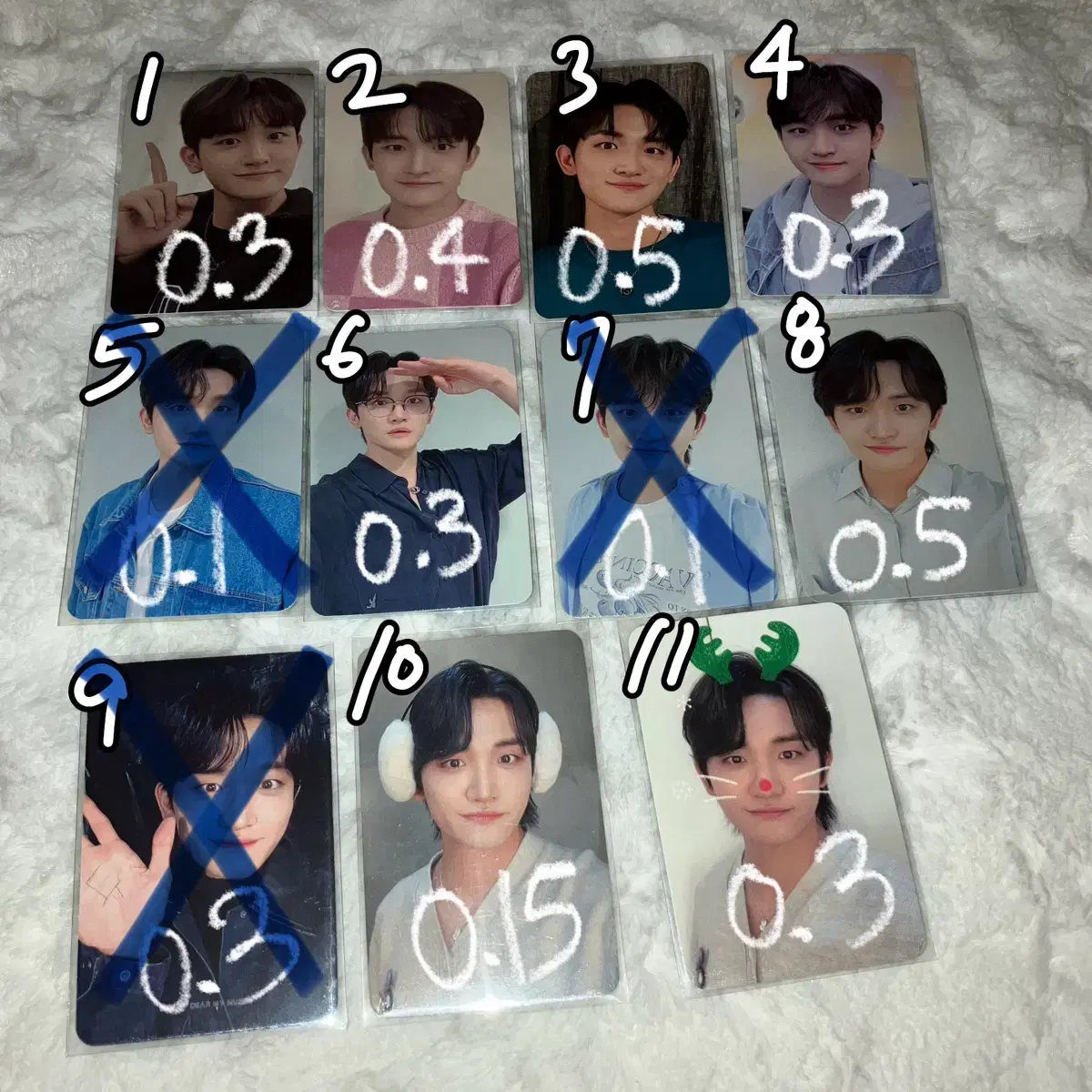 Lucy shin yechan choi sangyeop cho wonsang shin gwangil photocard wts sells