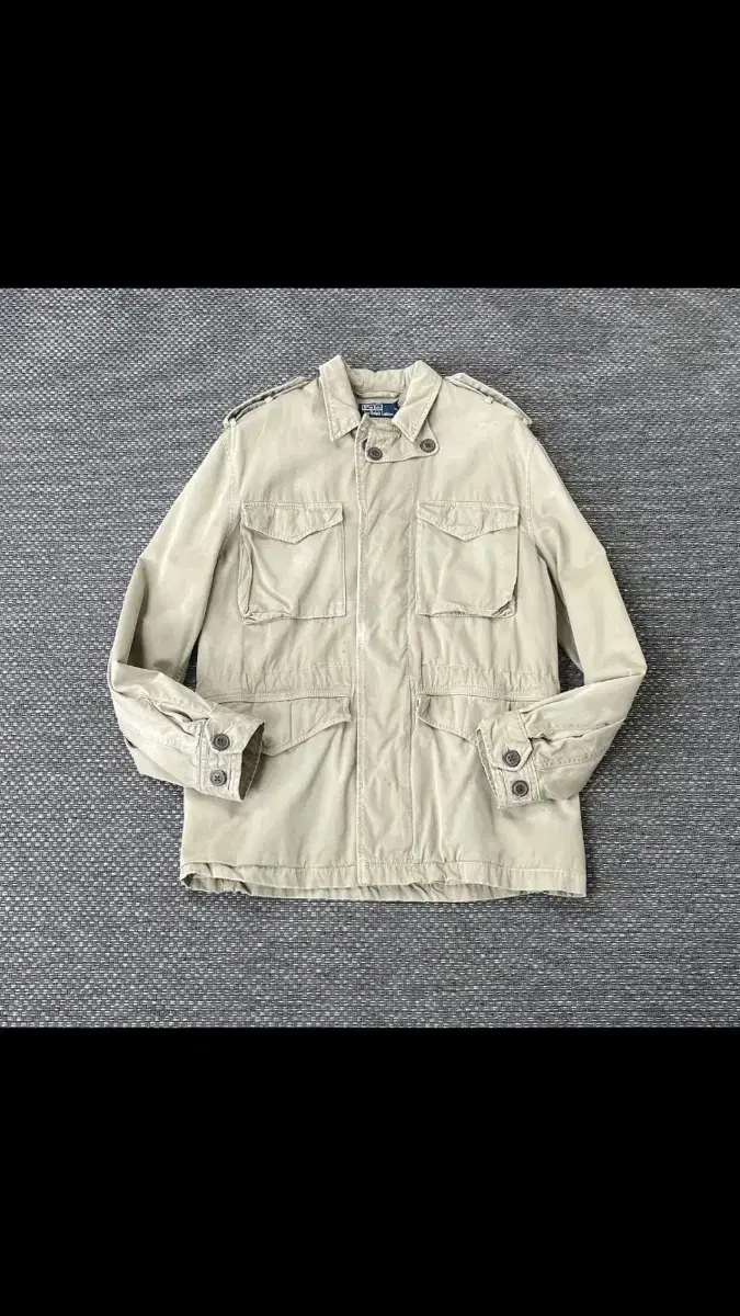 Polo Ralph Lauren beige waist-cinching pocket cotton field jacket