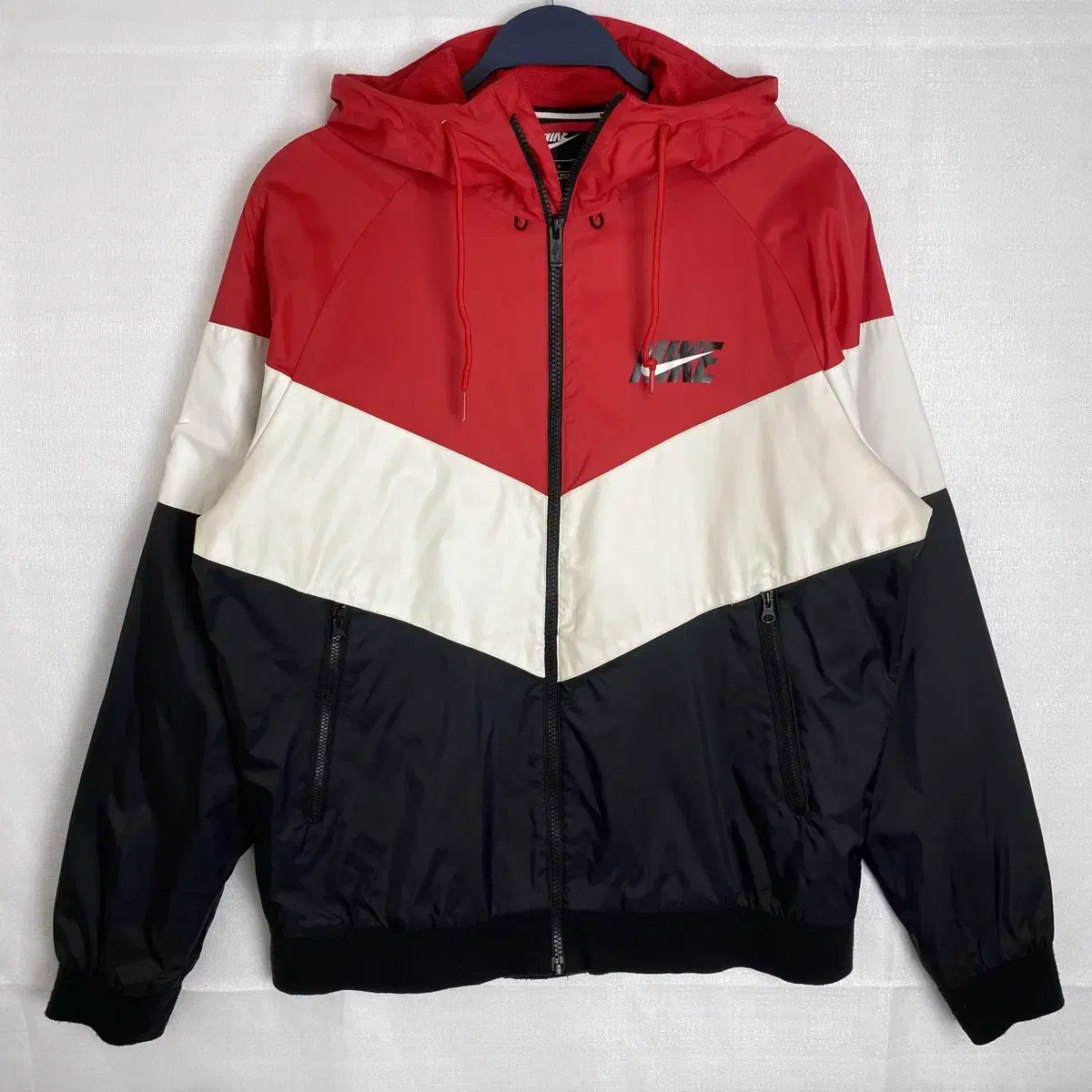 [L] Nike Big Swoosh Windrunner Windbreaker Jacket Red-Black Colorway