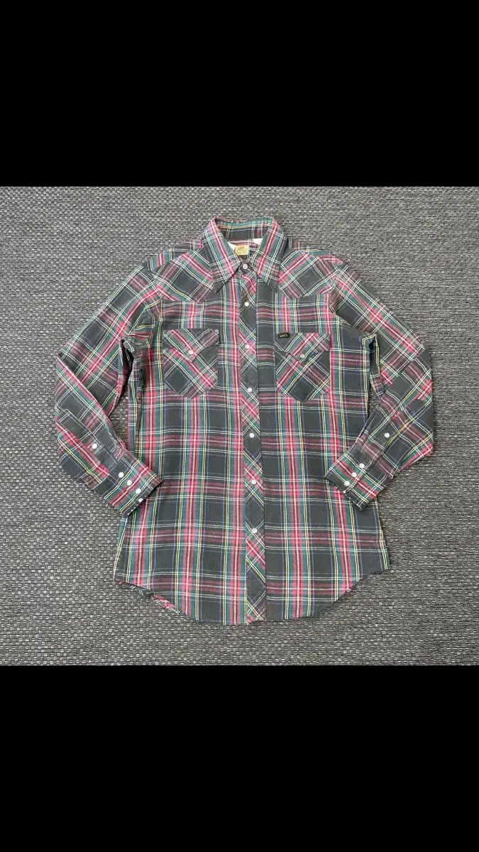 LEE ColorblockingCheckered button-down shirt Southern