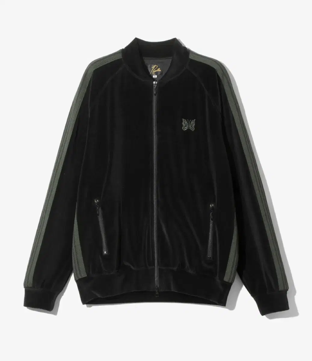 [L] Needles Velour Track Jacket Black Olive