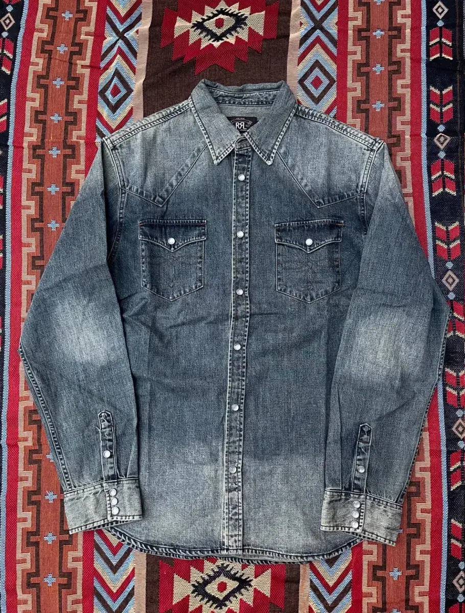 Rrl Double Rl Western Denim Shirt L 100