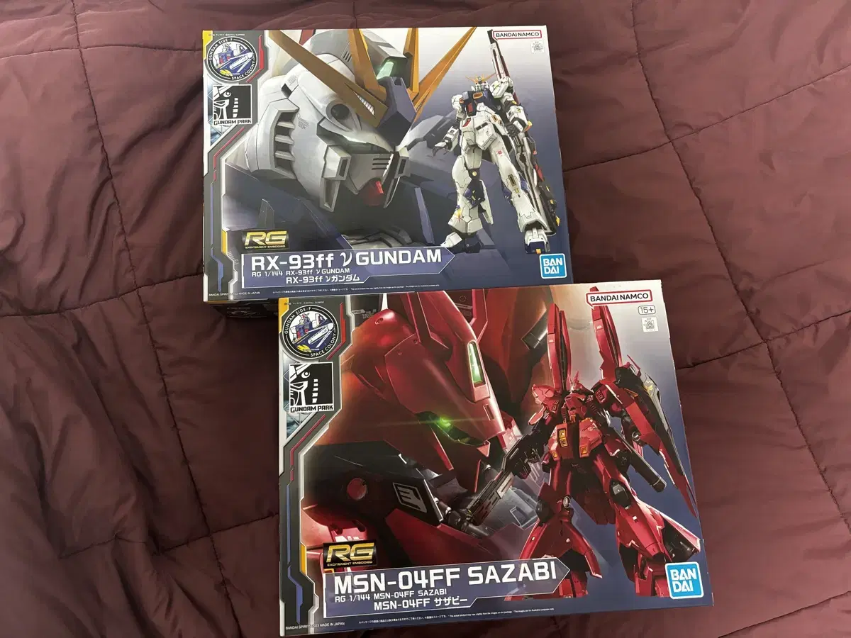 RG Fukuoka Sazabi & New Gundam