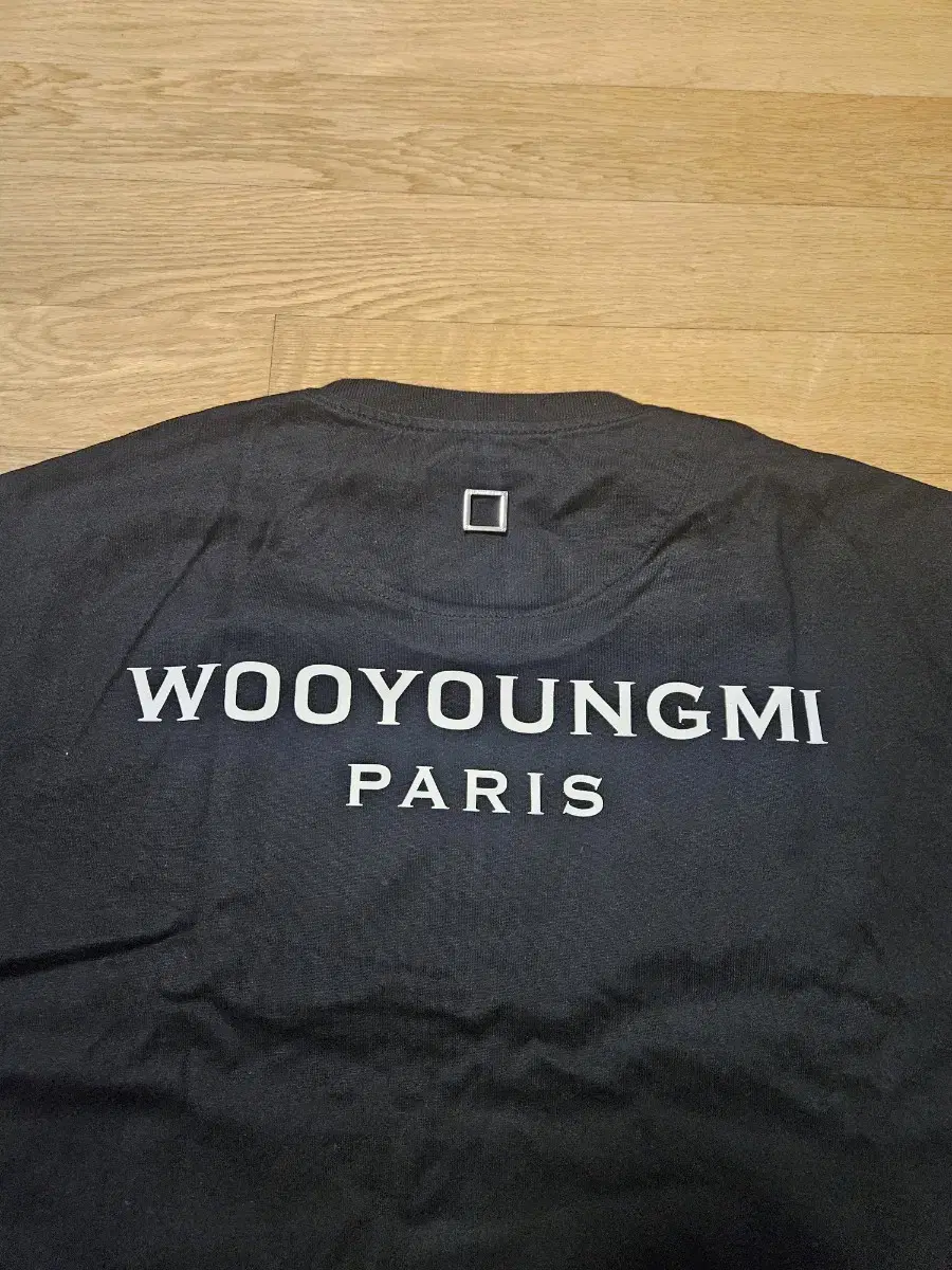 Wooyoung Mi 23SS Cotton Back Logo T-shirt Black Size 50