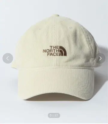 노스페이스 모자 코듀로이 화이트 남성용 모자