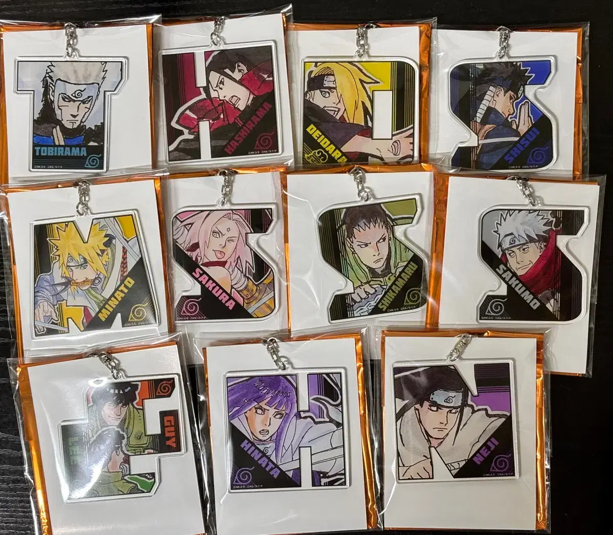 Naruto Top 99 Initials Keyring (Dey Dara Shisui Hashirama Tobirama Sakura)