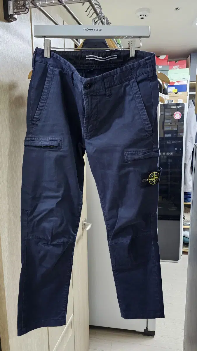 Stone Island Stretch Skinny Fit Cargo Pants Navy 30