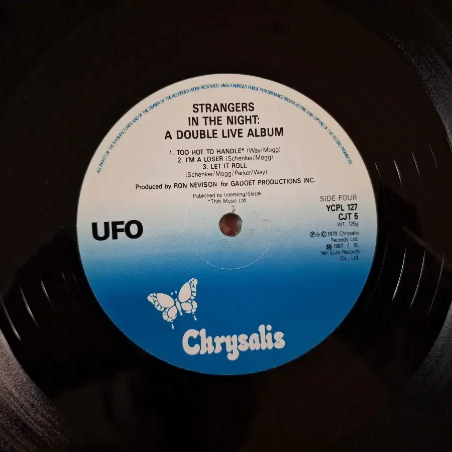 국내라이센스반/UFO - Strangers in the Night LP