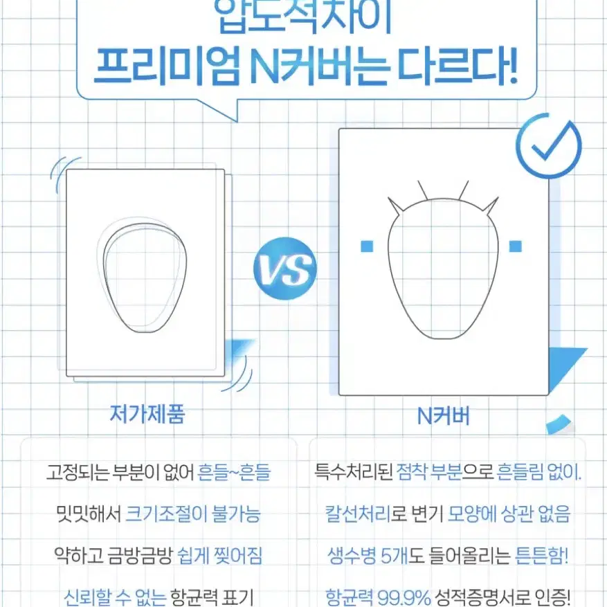 N커버 100매 일회용 변기커버 항균 휴대용시트