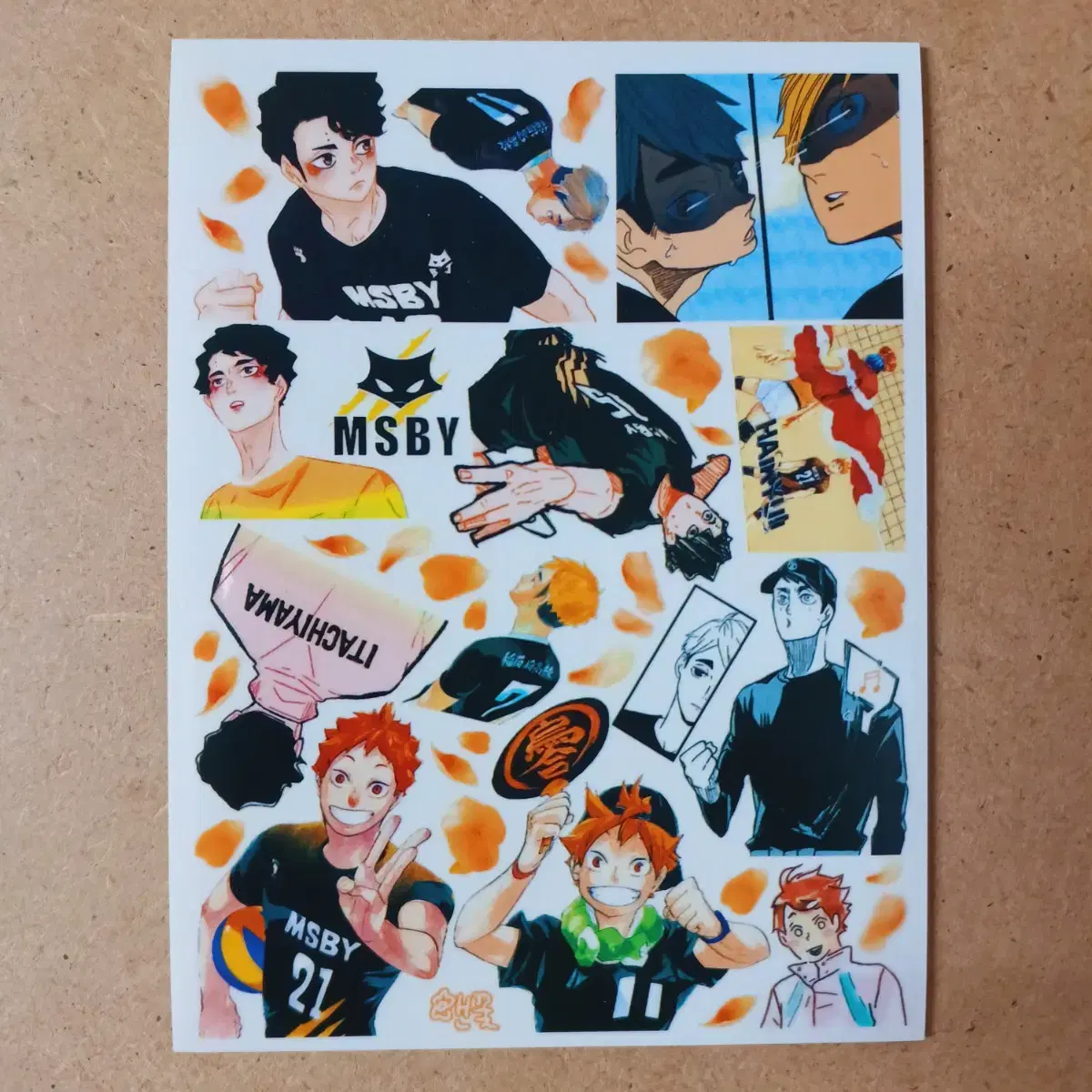 (Haikyuu_17) Orange One Piece Instagram sticker Sakusa hinata Miyadaku Seals