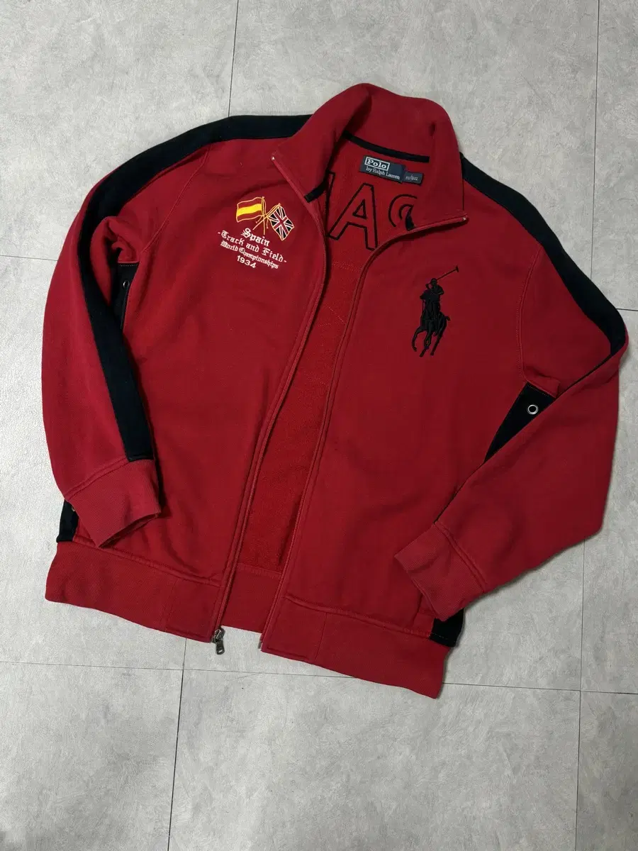 Polo Ralph Lauren Brushed Sport Track Top Zip Up L